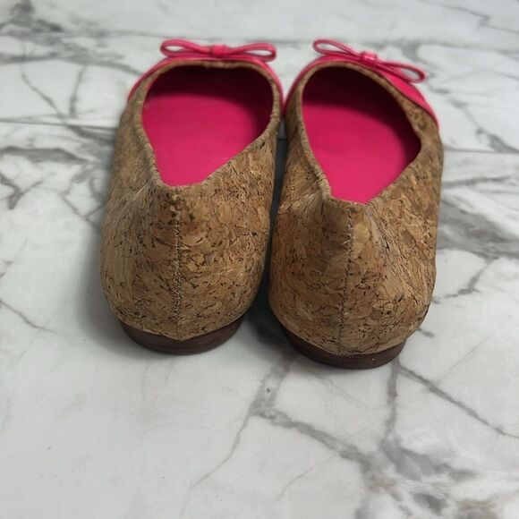 Kate Spade Cork and Hot Pink Flats Size 8.5 M - Picture 6 of 9